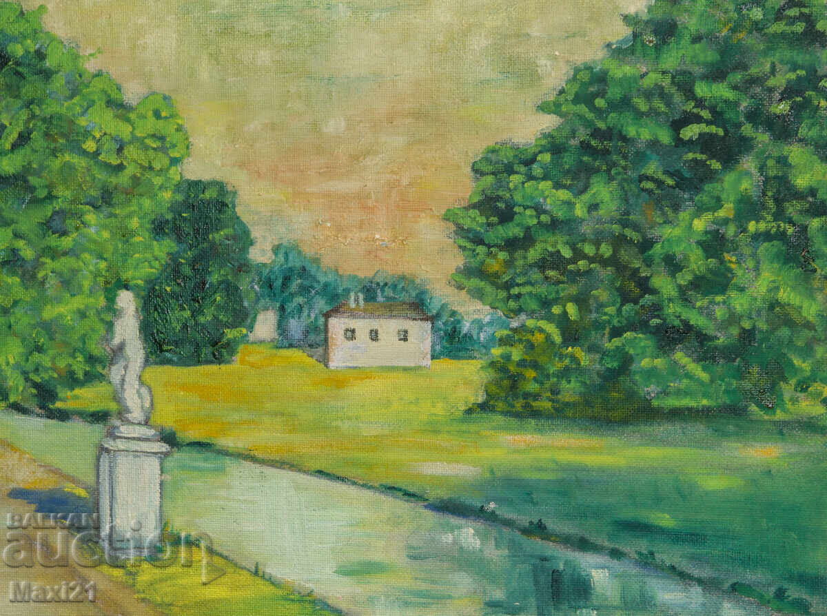 Delivery of Oil painting landscape beautiful park Delivery of Oil painting landscape beautiful park