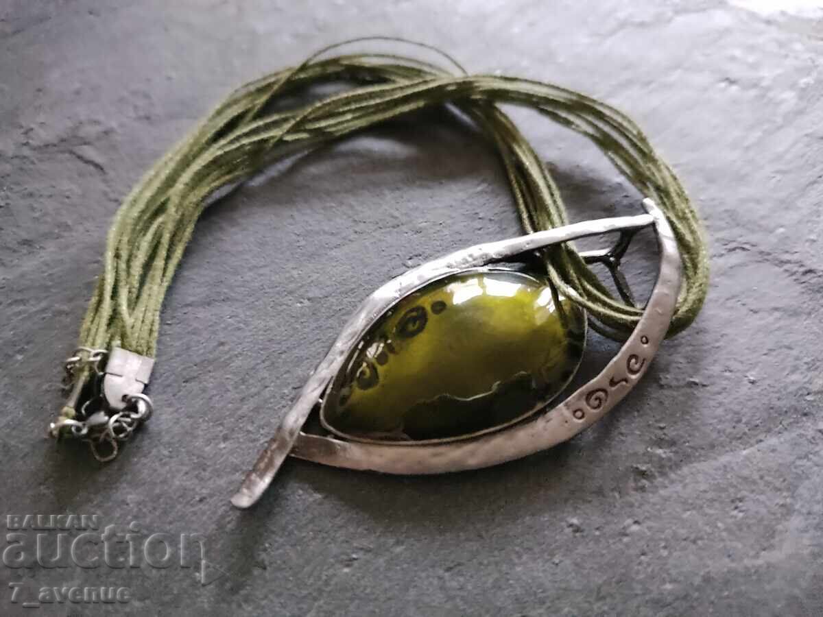 Necklace, jewelry, ART huge pendant, 6.11.25