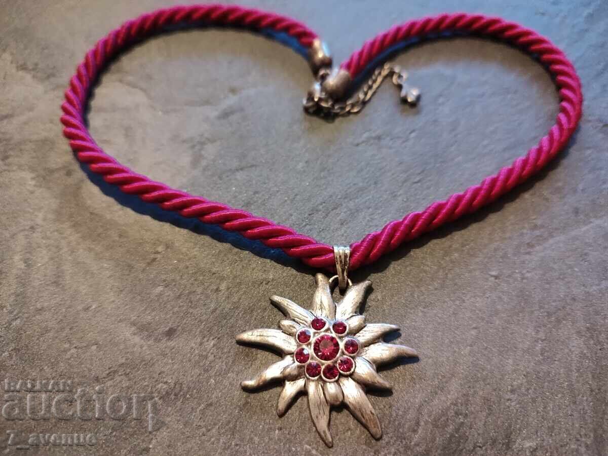 Necklace, jewelry, magnetic color ART Edelweiss pendant, 6.11.25