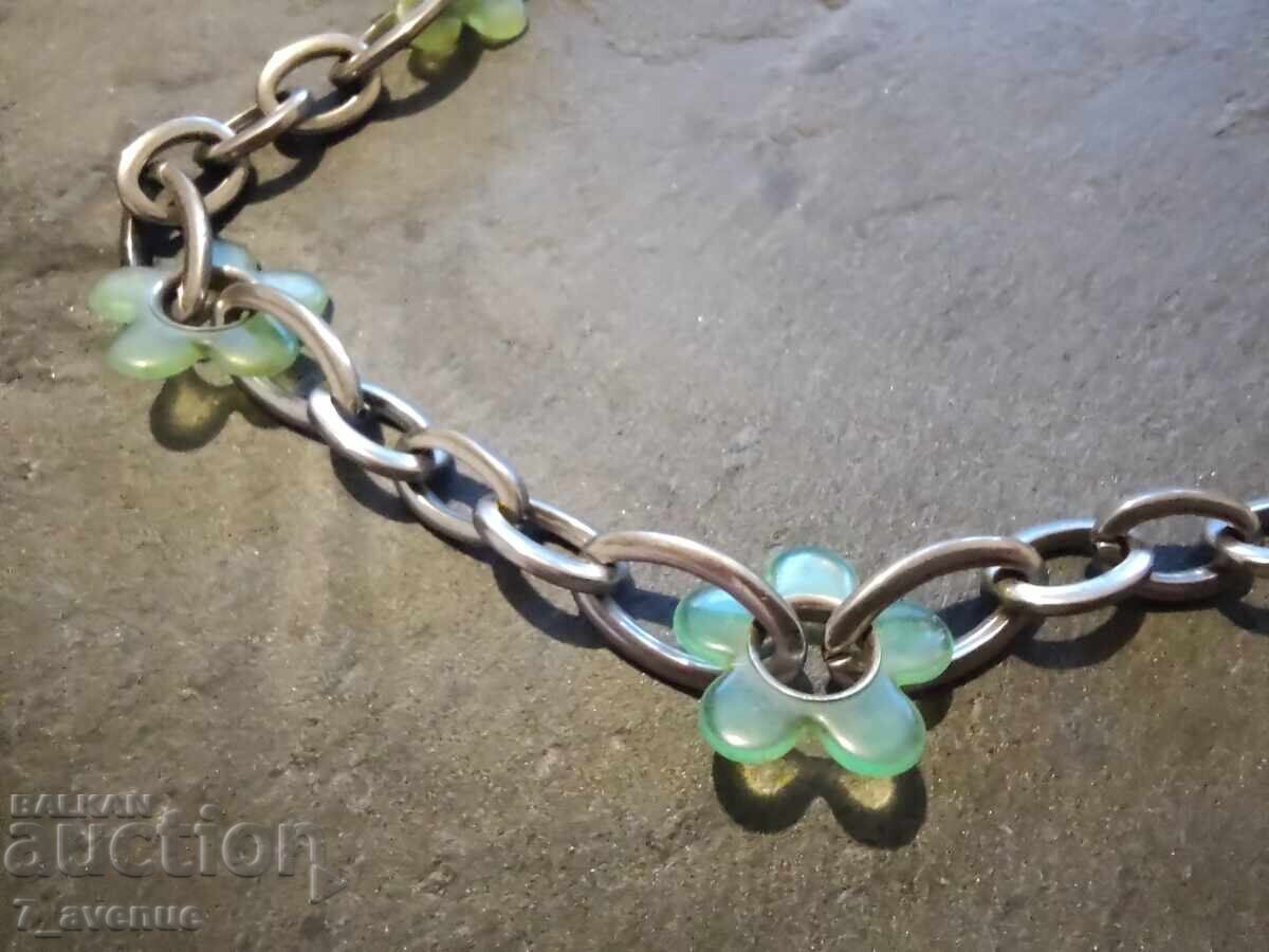 Колие, накит, гердан, красиви нежни зелени цветя, 6.11.25 - 5