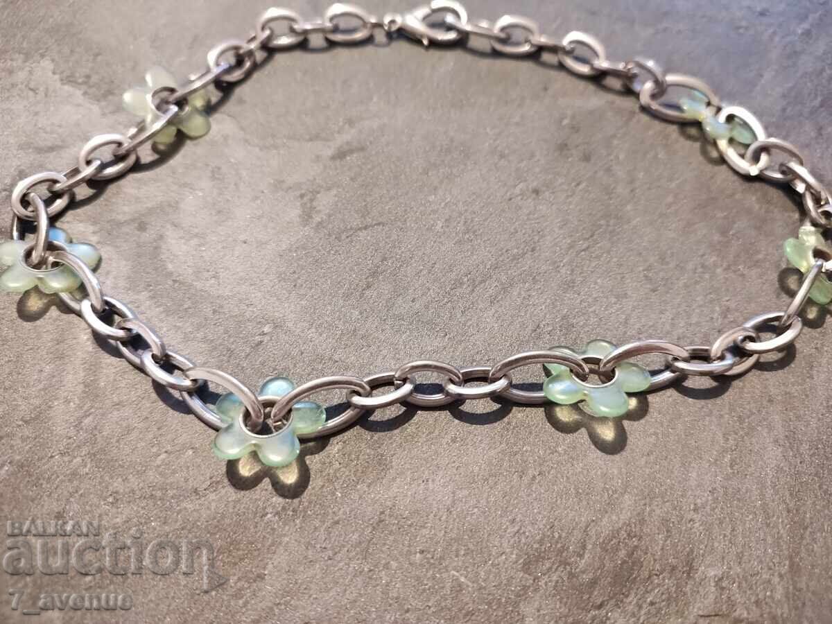 Колие, накит, гердан, красиви нежни зелени цветя, 6.11.25