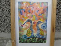 Watercolor Painting of Birds by Margarita Voynova /1952-2023/