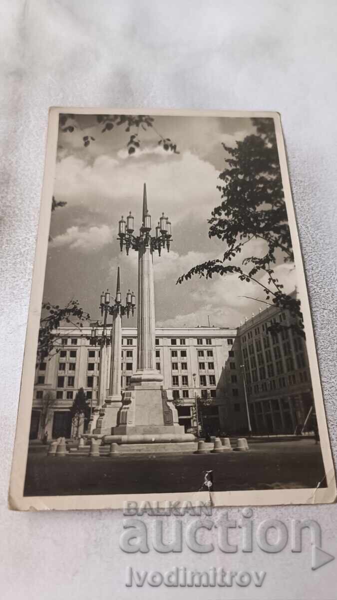 Καρτ ποστάλ WARZAWA Plac Konstytueji 1955
