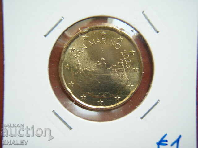 20 Λεπτά 2025 Σαν Μαρίνο (20 ευρώ Σαν Μαρίνο) - Unc με τιμή 2.89 BGN | € 1.48