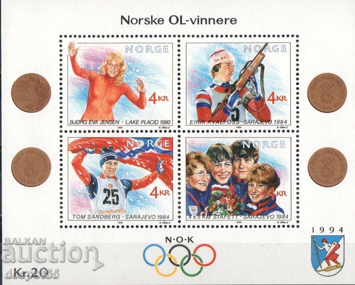 1989 Norway. Winter Olympics - Gold Medalists. Block