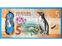 Noua Zeelandă 2015 5 dolari UNC Nouă Polimer