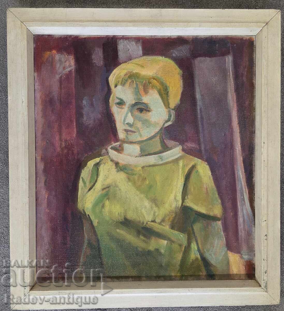 Portrait of VERA NEDKOVA by artist Lilyana Dicheva - painting 65x50