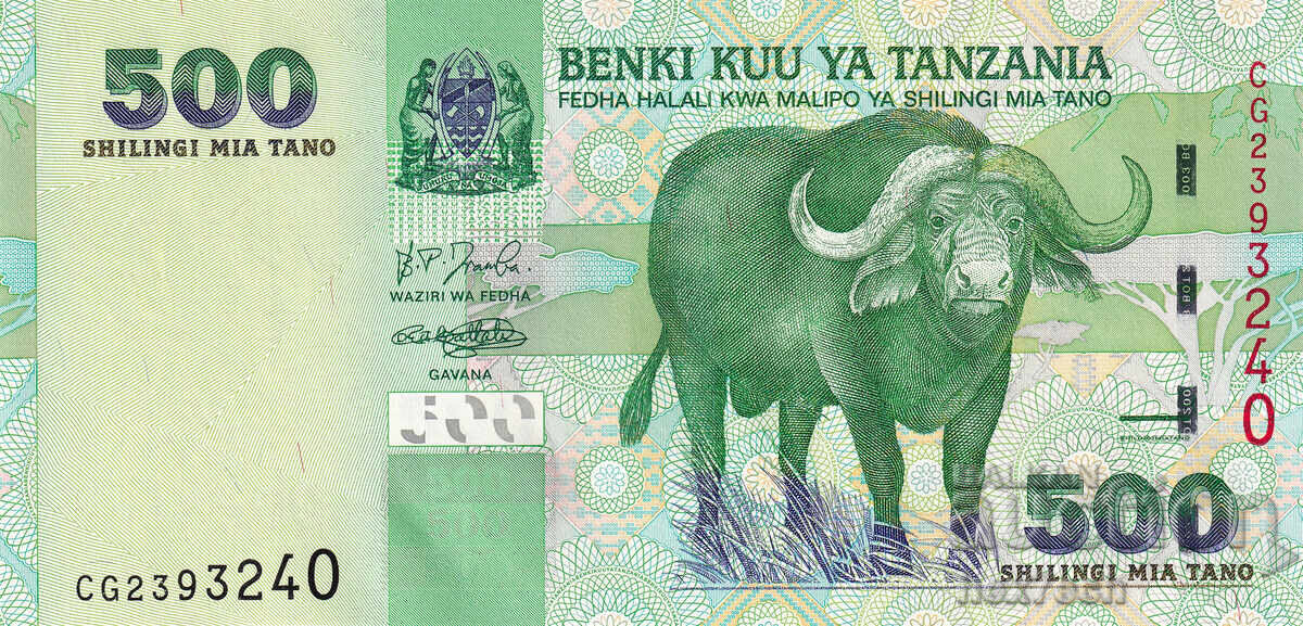 ❤️ ⭐ Tanzania 2003 500 șilingi UNC nouă ⭐ ❤️ cu preț 9.99 BGN | € 5.11 ❤️ ⭐ Tanzania 2003 500 șilingi UNC nouă ⭐ ❤️ cu preț 9.99 BGN | € 5.11