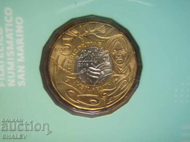 Аукцион 5 euro 2016 San Marino "Miserecordia" coincard /Сан Марино/