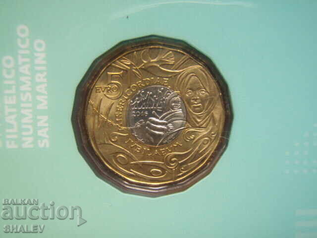 5 euro 2016 San Marino "Miserecordia" coincard /Сан Марино/