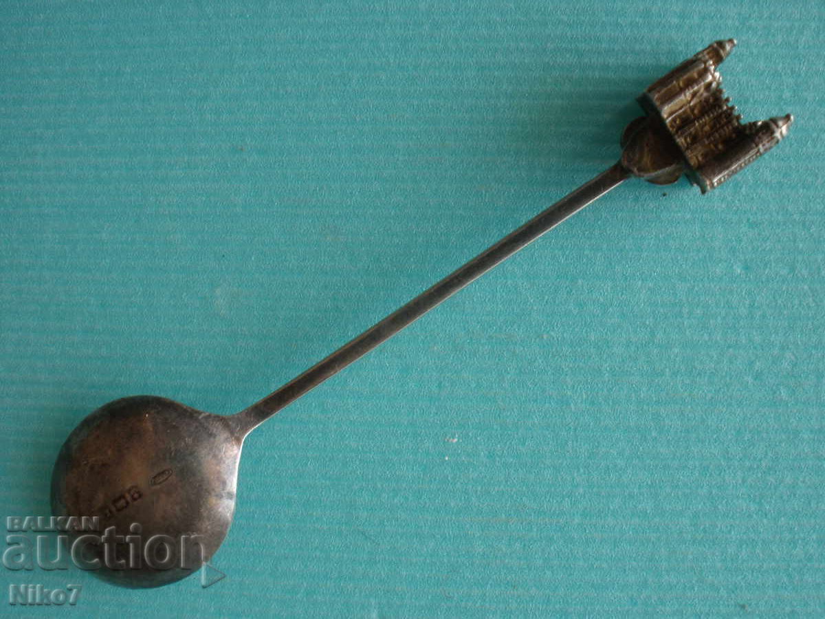 Παλιό, αγγλικό, ασημένιο κουταλάκι-"Κάστρο Windsor" με τιμή 59.99 BGN | € 30.67 Παλιό, αγγλικό, ασημένιο κουταλάκι-"Κάστρο Windsor" με τιμή 59.99 BGN | € 30.67