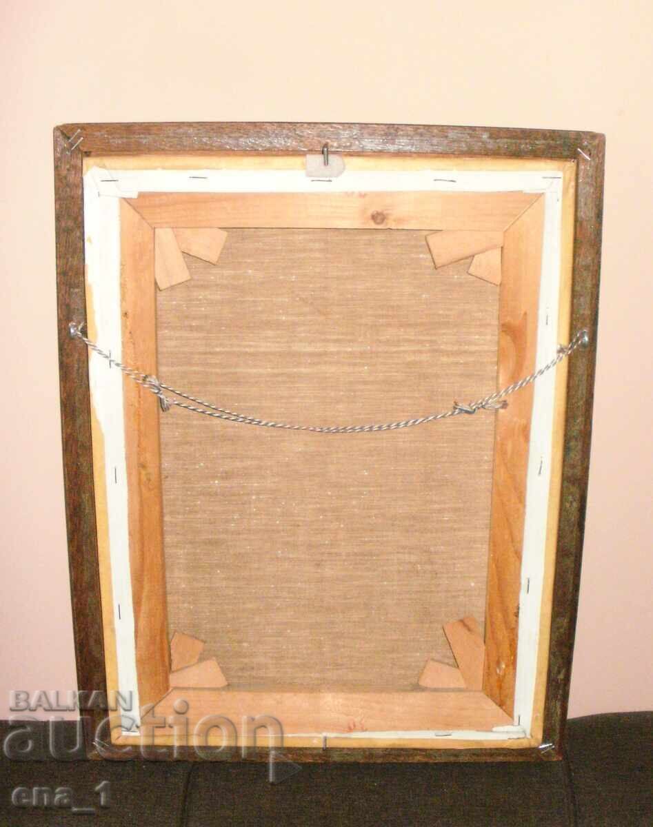 Натюрморт рисуван с маслени бои върху платно в рамка - 7