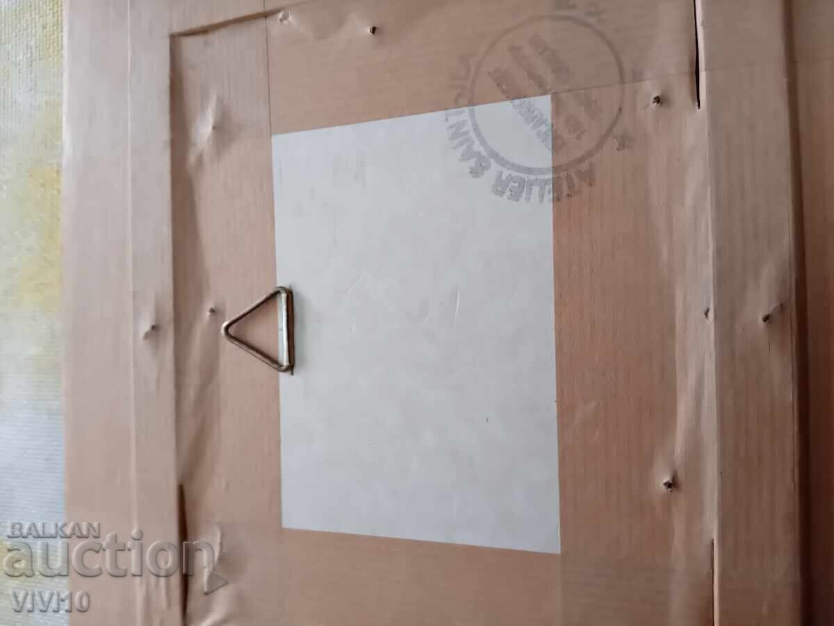Licitație Tablou vechi, metal, email, cai