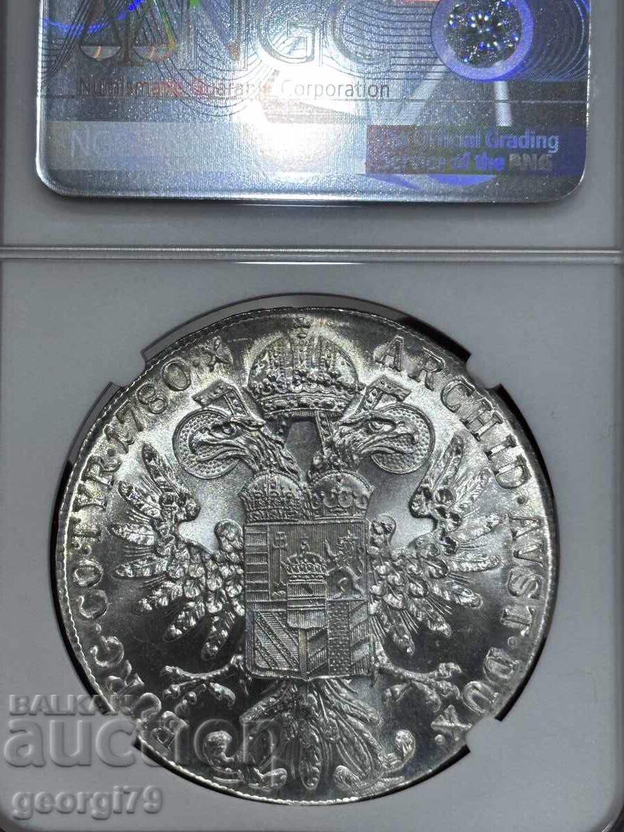 Δημοπρασία 1 Τάληρο 1780 NGC MS 64 ρέστραϊκ Δημοπρασία 1 Τάληρο 1780 NGC MS 64 ρέστραϊκ