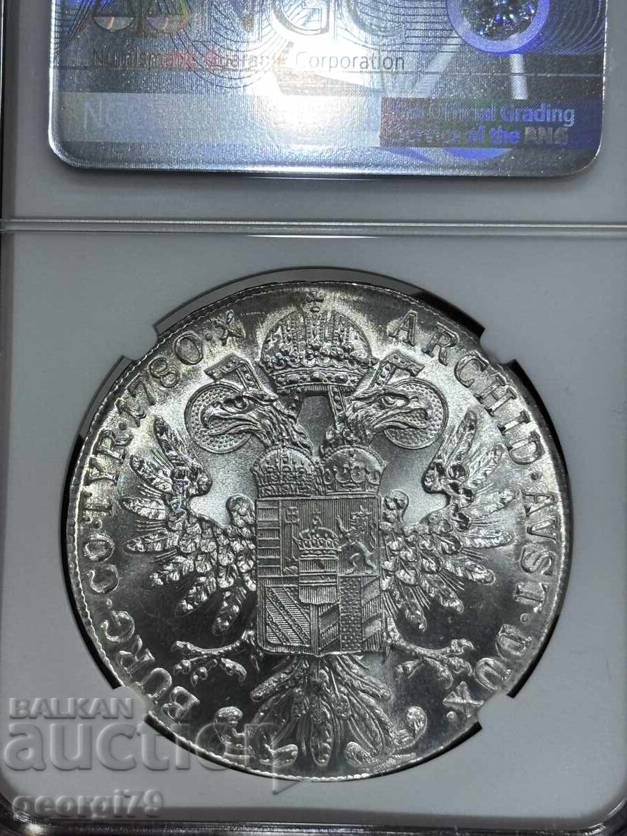 Παράδοση 1 Τάληρο 1780 NGC MS 64 ρέστραϊκ Παράδοση 1 Τάληρο 1780 NGC MS 64 ρέστραϊκ