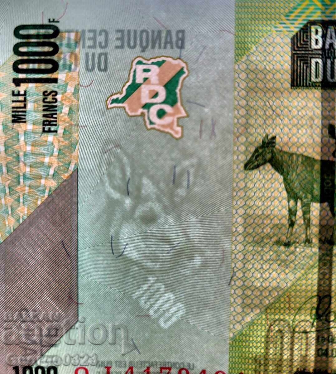 Licitație Kongo 5 broya set 50 100 200 500 1000 franci UNC Noi