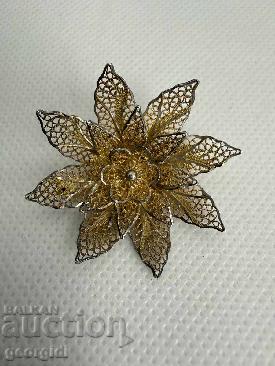 Χειροποίητη ασημένια καρφίτσα - Topazio. №7595 με τιμή 70.00 BGN | € 35.79 Χειροποίητη ασημένια καρφίτσα - Topazio. №7595 με τιμή 70.00 BGN | € 35.79