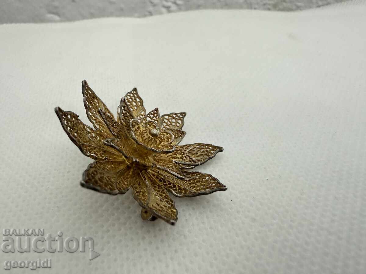 Δημοπρασία Χειροποίητη ασημένια καρφίτσα - Topazio. №7595 Δημοπρασία Χειροποίητη ασημένια καρφίτσα - Topazio. №7595