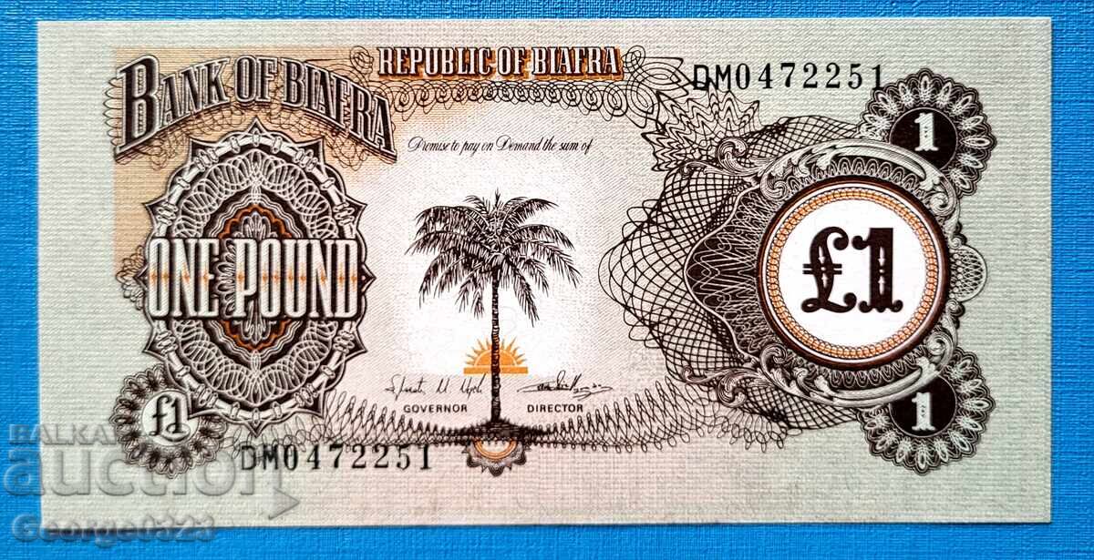 Biafra 1968 1969 1 pound UNC Nouă