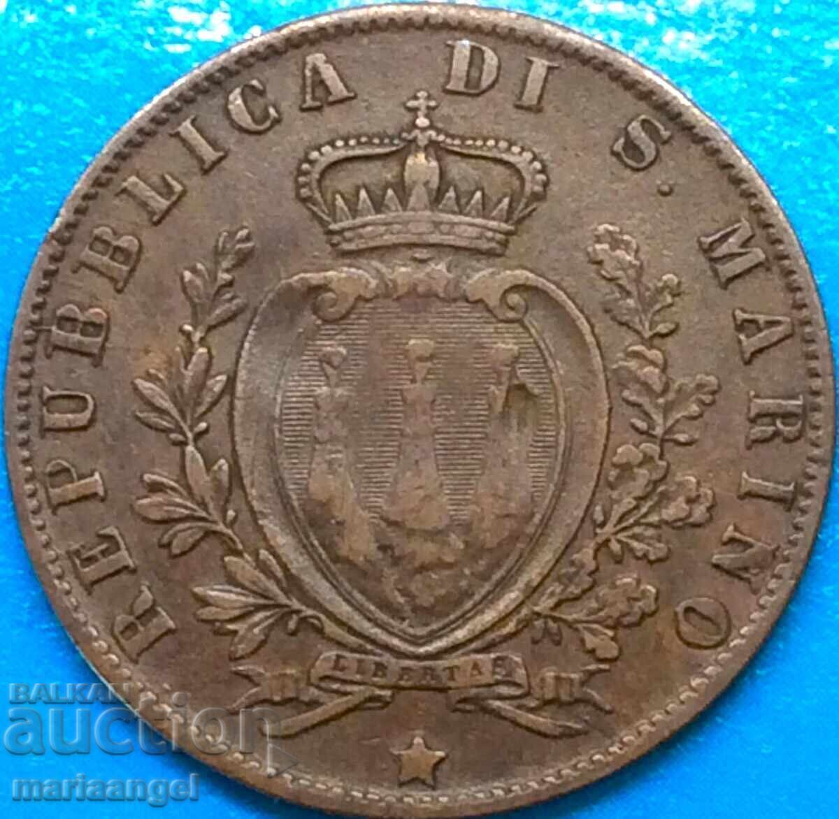 San Marino 1894 5 centesimi - rar cu preț 27.00 BGN | € 13.80