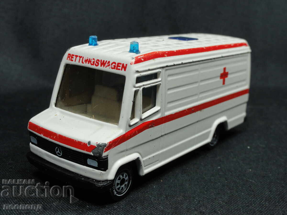 OLD RETRO METAL CAR SIKU GERMANY MERCEDES AMBULANCE