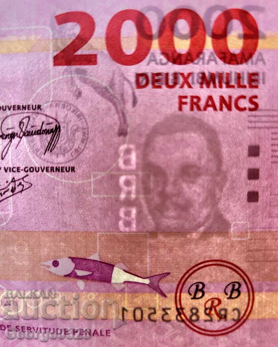 Δημοπρασία Μπουρούντι 3 τεμάχια σετ 500 1000 2000 φράγκα 2023 UNC Καινούργια