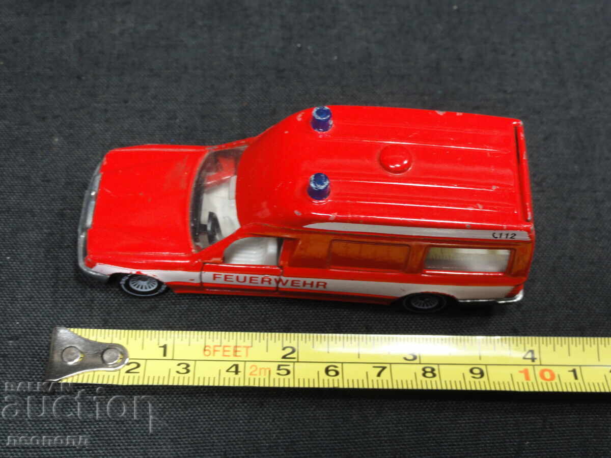OLD RETRO METAL CAR SIKU GERMANY MERCEDES AMBULANCE - 7 OLD RETRO METAL CAR SIKU GERMANY MERCEDES AMBULANCE - 7