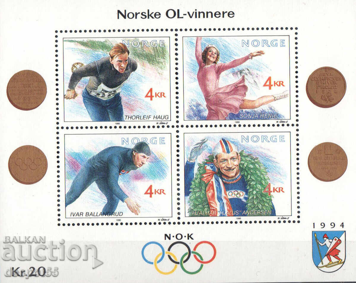 1990 Norway. Winter Olympic Games - Gold Medalists. Block
