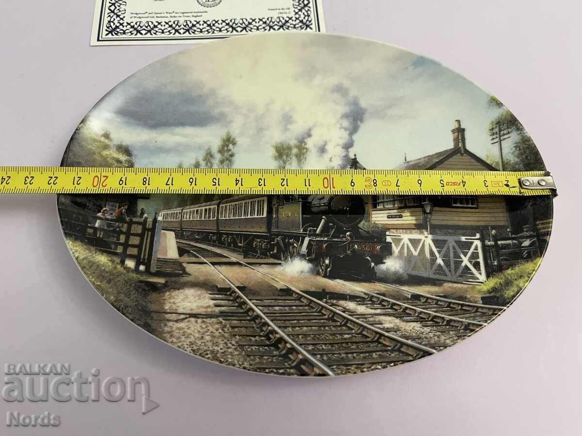 Wedgwood. Train. Plate with certificate - 6 Wedgwood. Train. Plate with certificate - 6