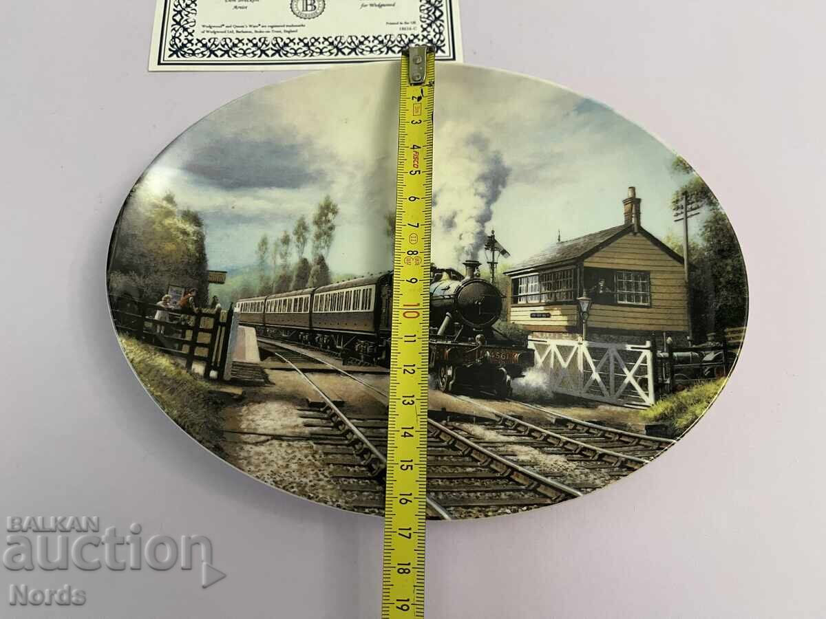 Wedgwood. Train. Plate with certificate - 7 Wedgwood. Train. Plate with certificate - 7