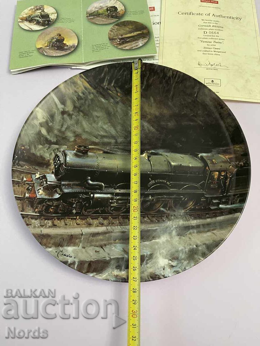 Wedgwood.Влак.Чиния за колекция 27 см със сертификат - 6 Wedgwood.Влак.Чиния за колекция 27 см със сертификат - 6