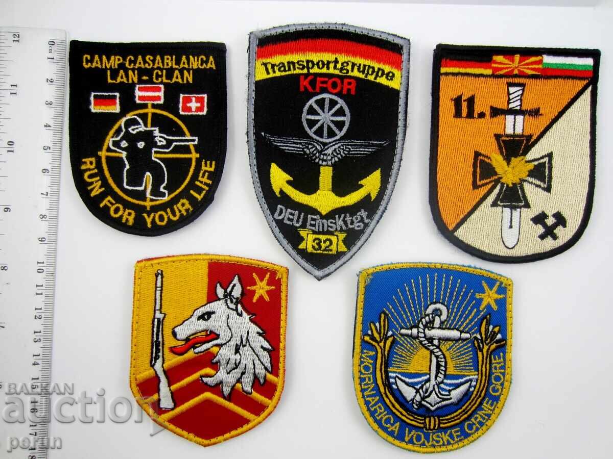Military Patches-Emblems-Lot of 5 pieces with price 63.00 BGN | € 32.21