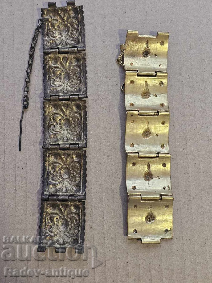 Delivery of 2 pieces - Revival Bulgarian bracelets with gold plating, ethnography Delivery of 2 pieces - Revival Bulgarian bracelets with gold plating, ethnography