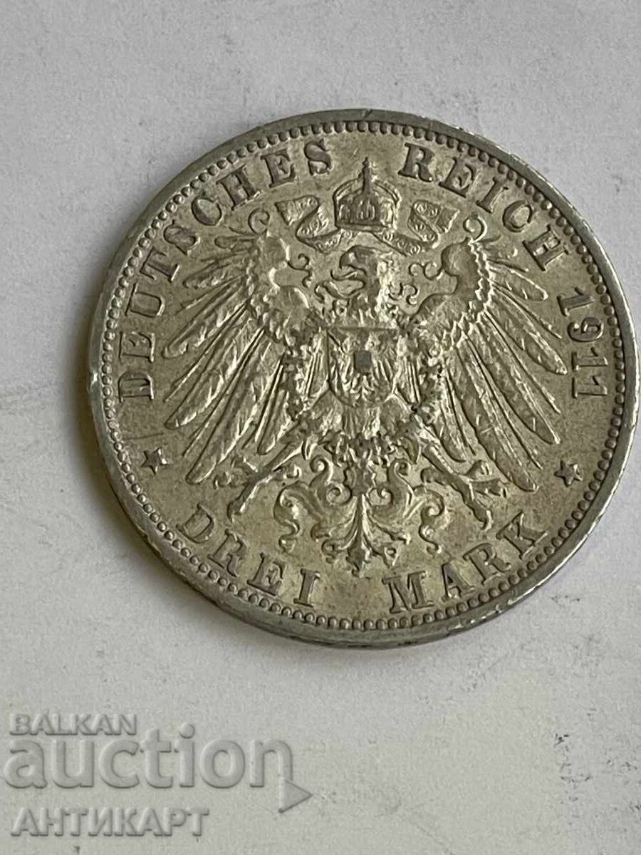 Row of silver coin 3 marks 1911 Germany Württemberg with price 62.00 BGN | € 31.70 Row of silver coin 3 marks 1911 Germany Württemberg with price 62.00 BGN | € 31.70