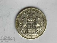 Germany Rare Silver Coin 3 Marks 1909 Hamburg Silver