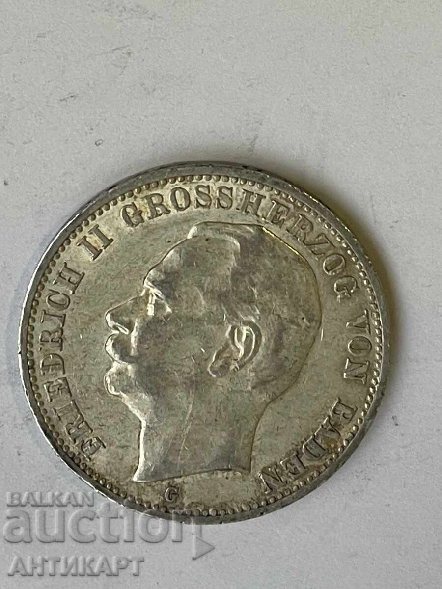 Germany Rare Silver Coin 3 Marks 1912 Baden Silver with price 56.00 BGN | € 28.63 Germany Rare Silver Coin 3 Marks 1912 Baden Silver with price 56.00 BGN | € 28.63