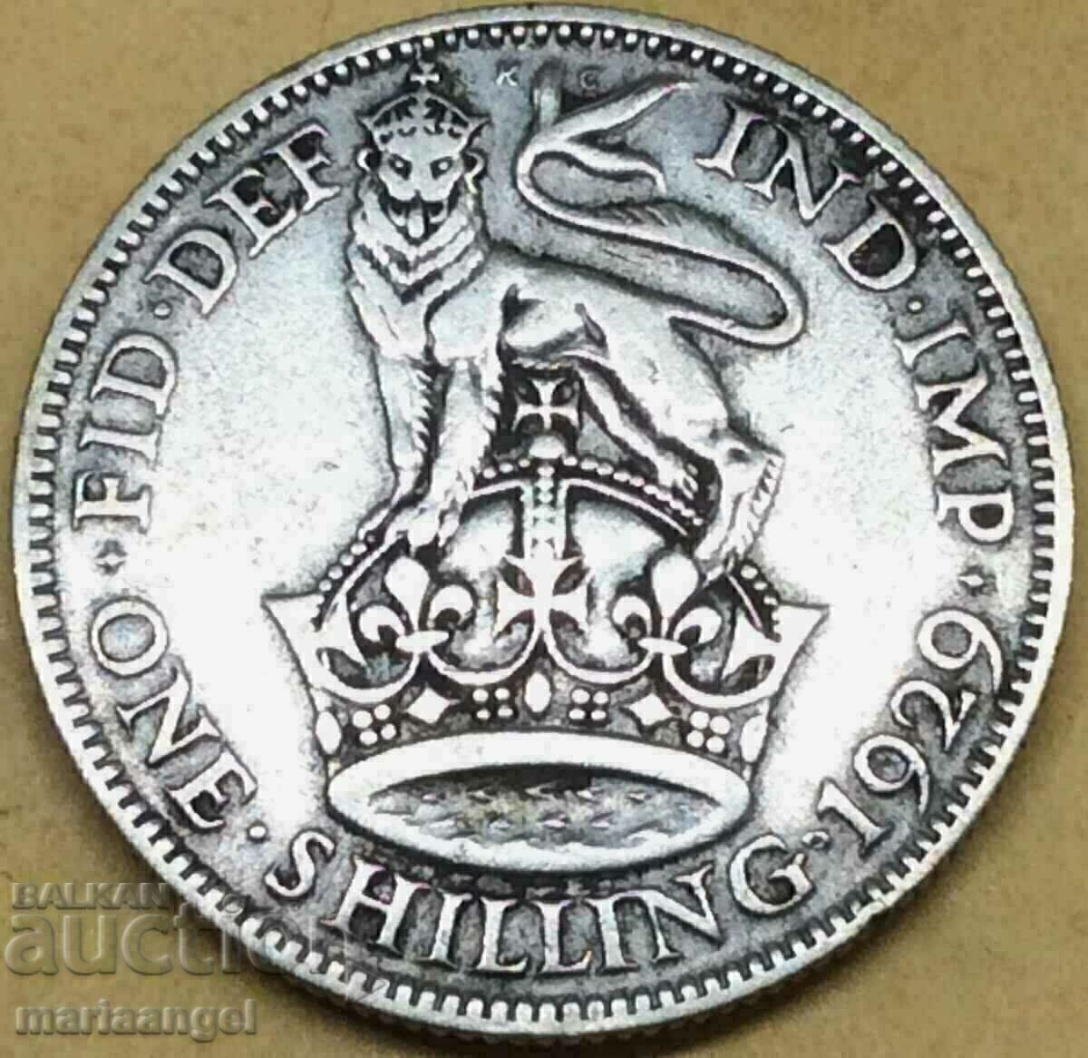 Licitație 1 Shilling 1929 Marea Britanie Argint