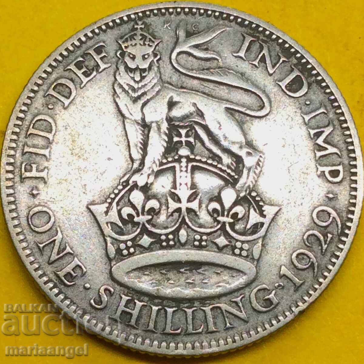 1 Shilling 1929 Marea Britanie Argint - 7