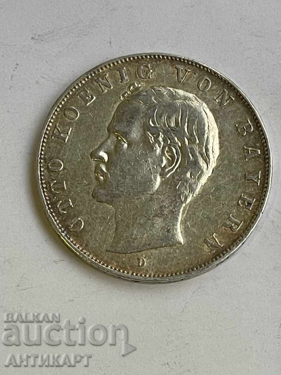 Germany Rare Silver Coin 3 Mark Otto 1911 Bavaria