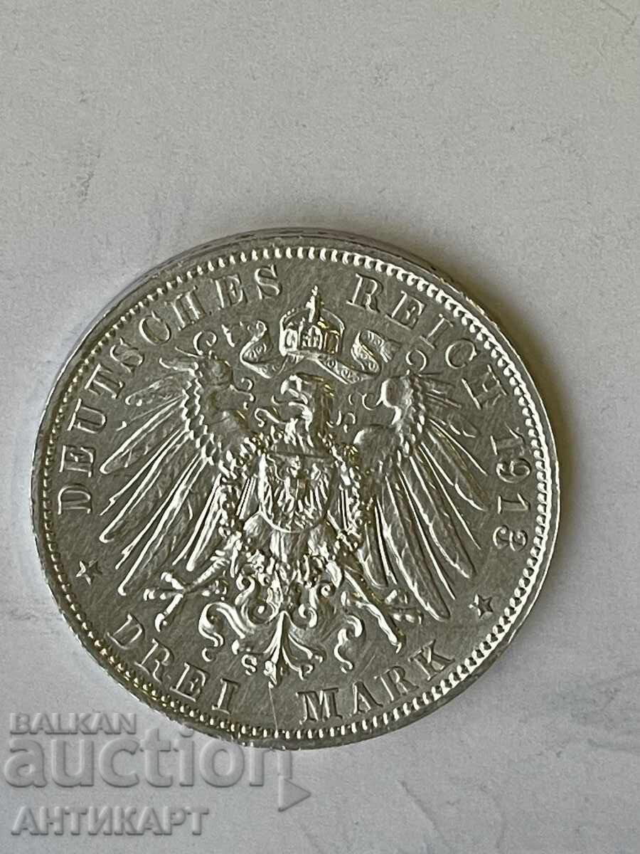 Silver Coin 3 Mark 1913 Germany Saxony Battle of Leipzig with price 75.00 BGN | € 38.35 Silver Coin 3 Mark 1913 Germany Saxony Battle of Leipzig with price 75.00 BGN | € 38.35
