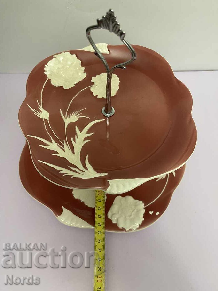 Винтидж порцеланово плато на два етажа - 5 Винтидж порцеланово плато на два етажа - 5