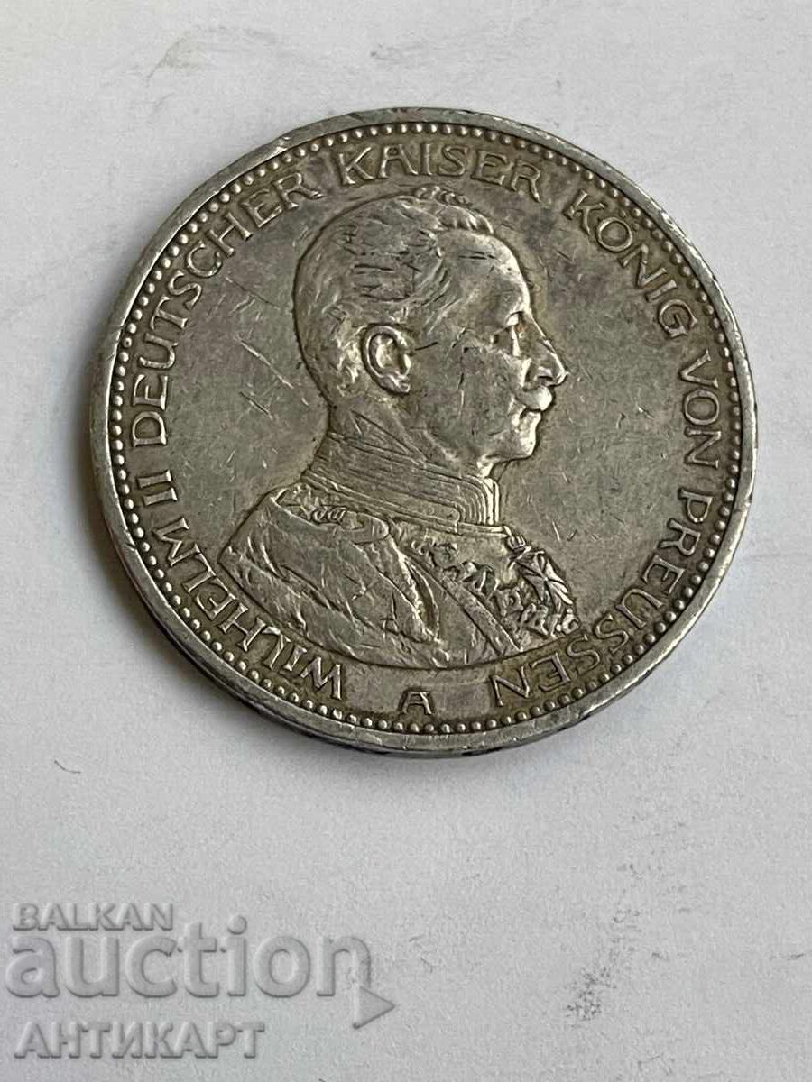 Germany Rare Silver Coin 5 Mark 1913 Prussia Silver Germany Rare Silver Coin 5 Mark 1913 Prussia Silver