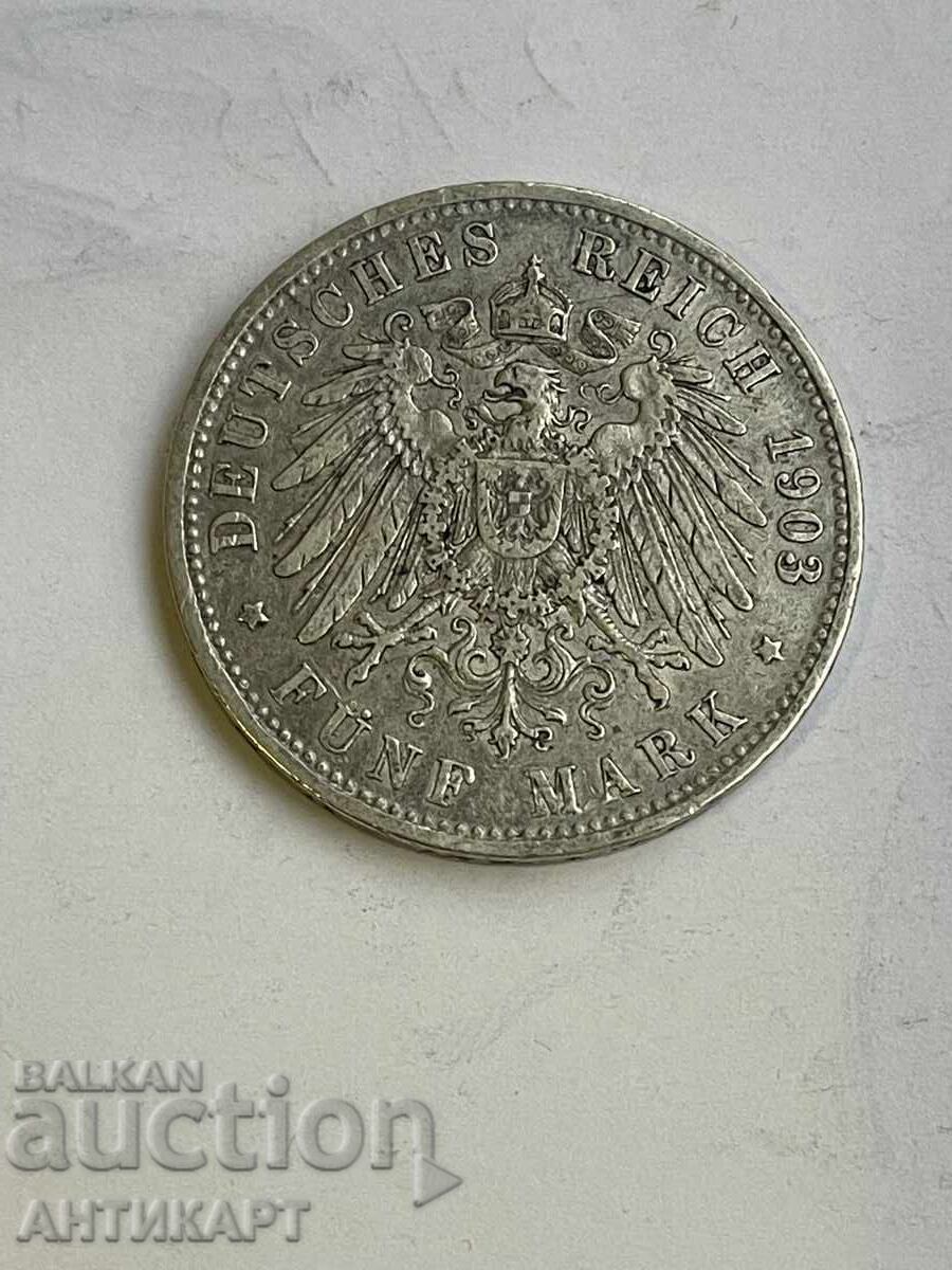 Germany Silver Coin 5 Marks 1903 Otto Bavaria Silver with price 88.00 BGN | € 44.99 Germany Silver Coin 5 Marks 1903 Otto Bavaria Silver with price 88.00 BGN | € 44.99