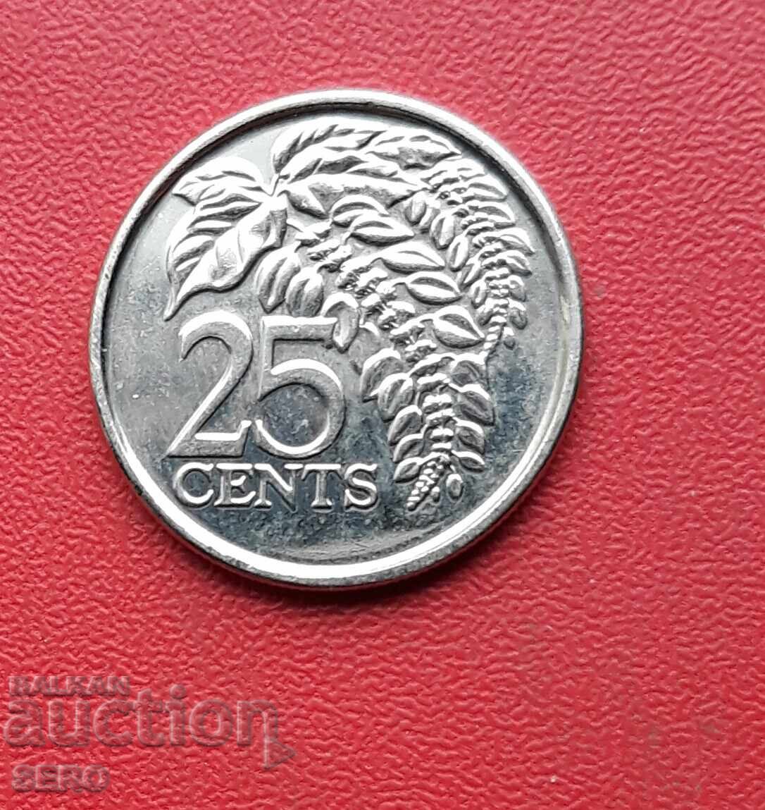 Trinidad and Tobago - 25 Cents 2017 - Extremely Fine Condition Trinidad and Tobago - 25 Cents 2017 - Extremely Fine Condition