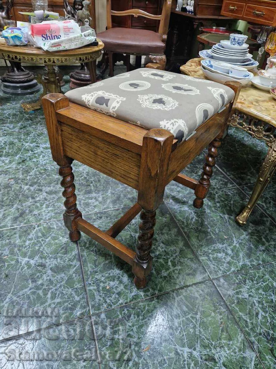 Υπέροχο αντίκα αγγλικό σκαμπό καρέκλα πιάνου - 5