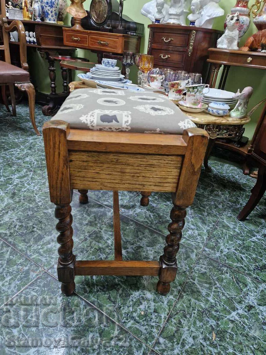 Beautiful antique English piano stool - 6