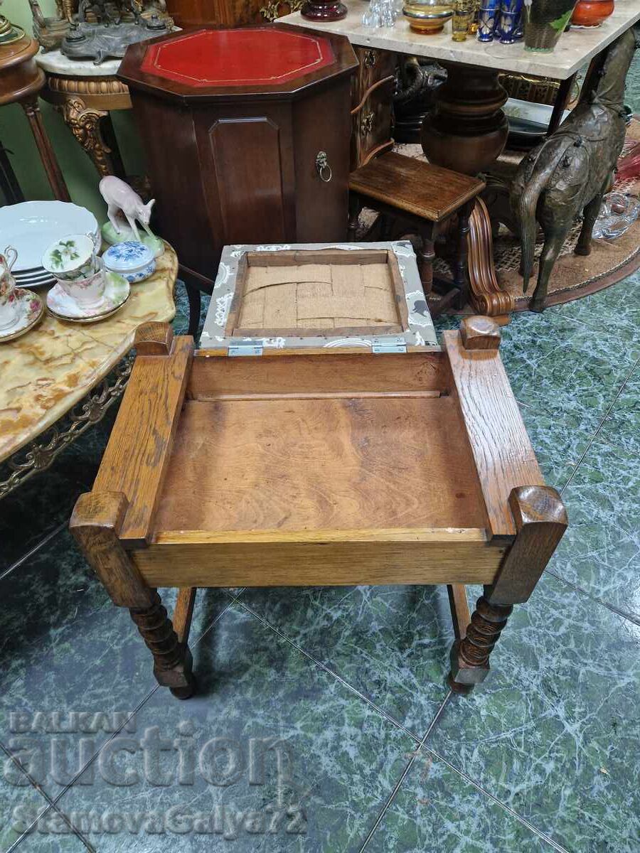 Beautiful antique English piano stool - 7