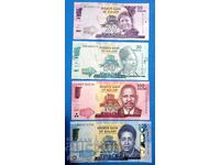 Malawi 4 piece set 20 50 100 200 Kwacha UNC New