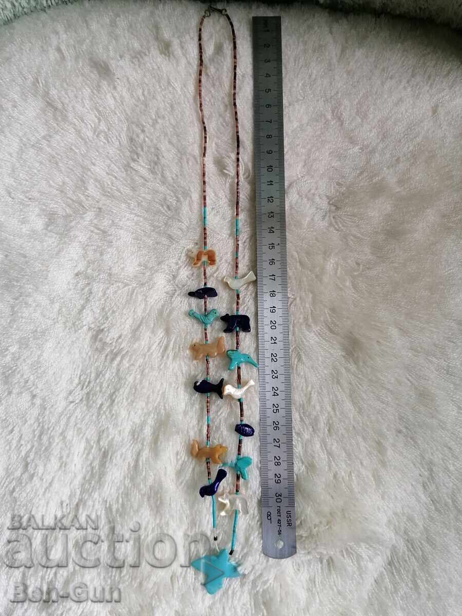 Mother-of-pearl necklace, semi-precious stones, etc with price 100.00 BGN | € 51.13