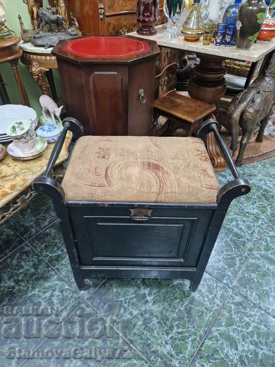 Wonderful antique English wooden piano stool with price 199.00 BGN | € 101.75